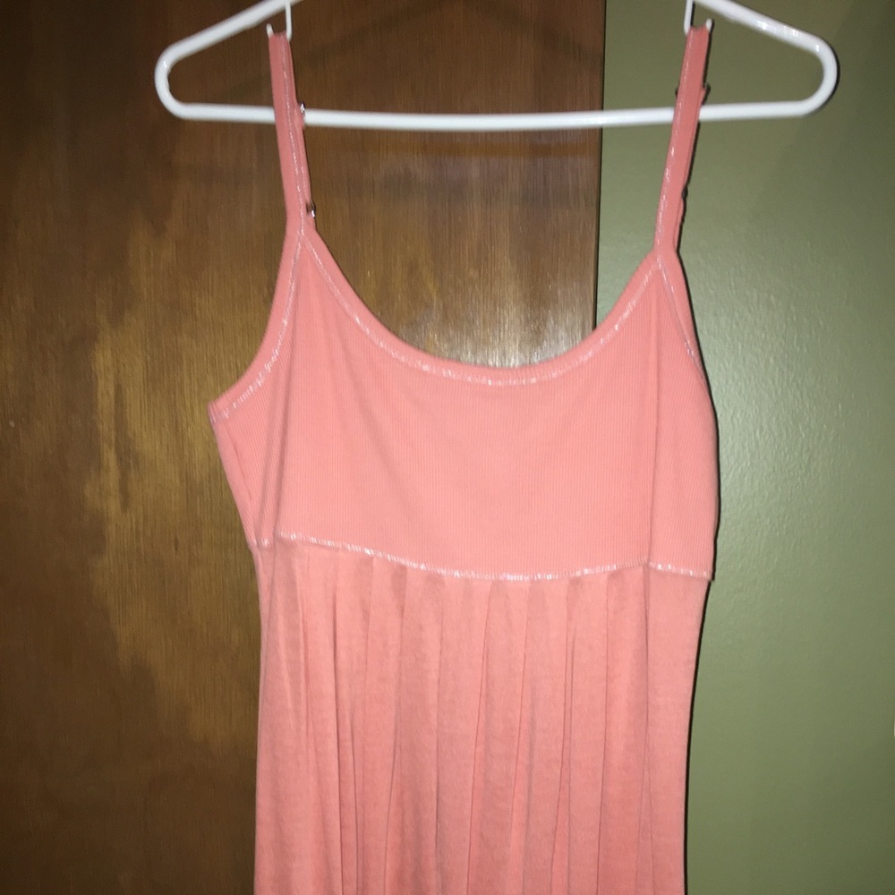 Women’s peach colored tank dress